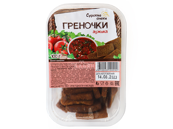 Сурские гренки с Аджикой (100 гр) в Новороссийске
